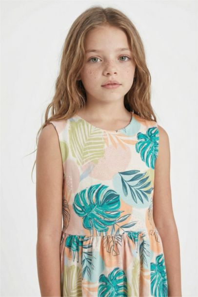 Robe D'été imprimée sans Manches pour Fille