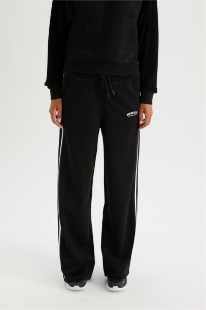 Kalın Eşofman Altı Wide Leg Geniş Paça NBA Miami Heat Cepli Standart Boy 