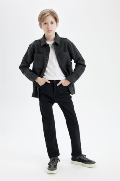 Boy Regular Fit Straight Leg Fleece Lined Jeans