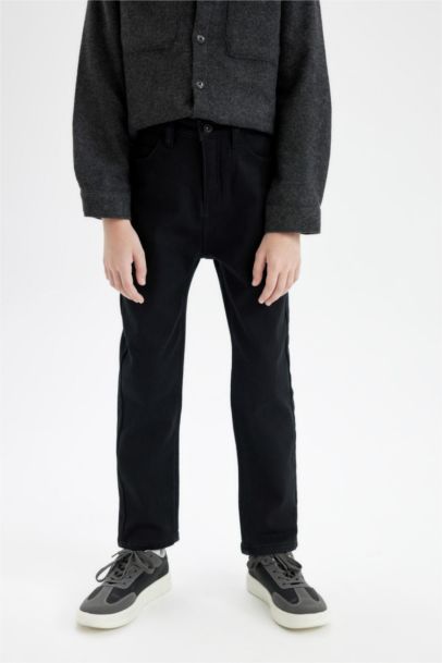 Boy Regular Fit Straight Leg Fleece Lined Jeans