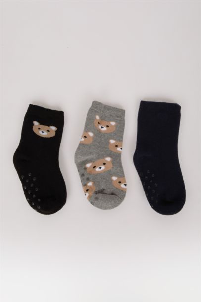 Baby Boy Animal Print 3 piece Terry Socks