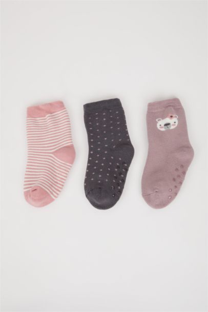 Baby Girl Animal 3 piece Terry Socks