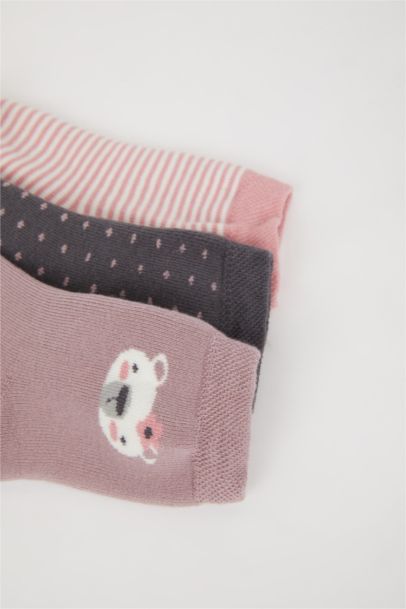 Baby Girl Animal 3 piece Terry Socks
