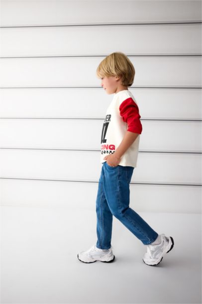 Baby Boy Regular Fit Straight Leg Pocketed Jeans