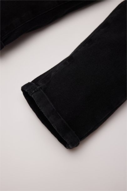 Salopette en jean avec étiquette tissée pour bébé garçon