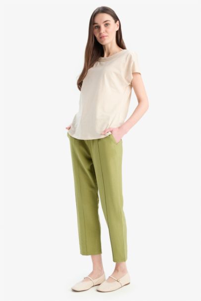 Elastic Waist Straight Leg Basic Joggers