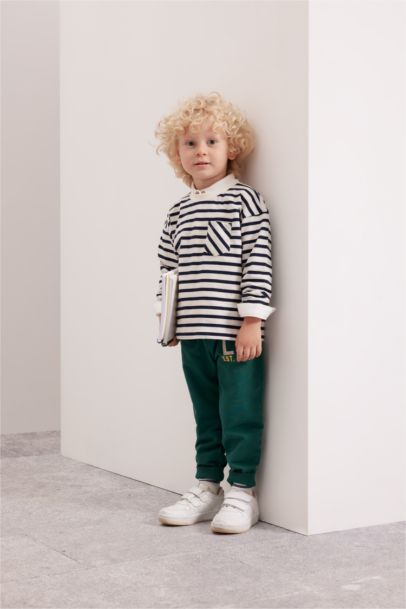 Baby Boy Waist Leg Elastic Printed Sweatpants