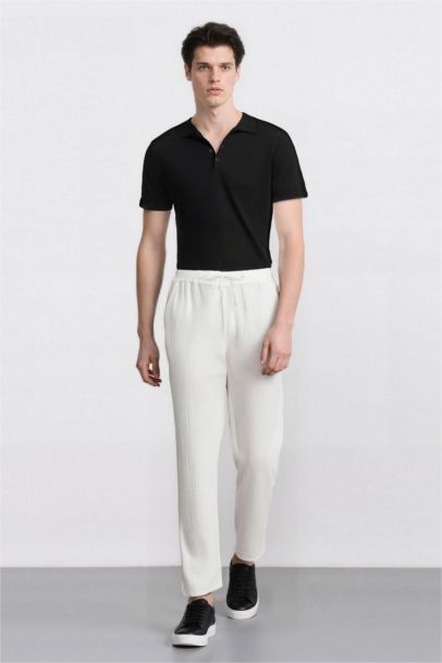 Брюки-джоггеры летние приталенные с карманами