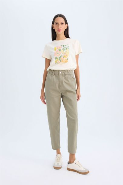 Regular Fit Crew Neck Floral Cotton T-Shirt