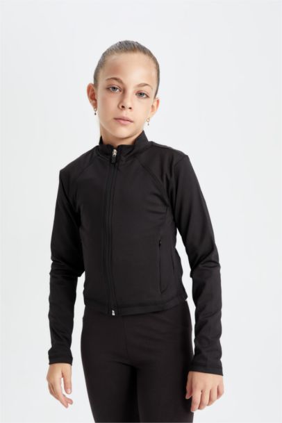 Slim Fit Zip-Up Turtle Neck Cardigan