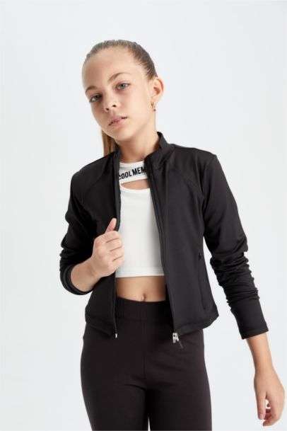 Slim Fit Zip-Up Turtle Neck Cardigan