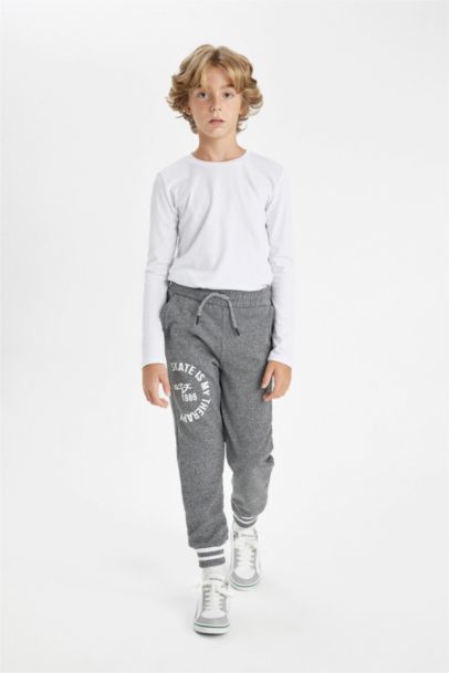 Boy Printed Elastic Waist Jogger Sweatpants