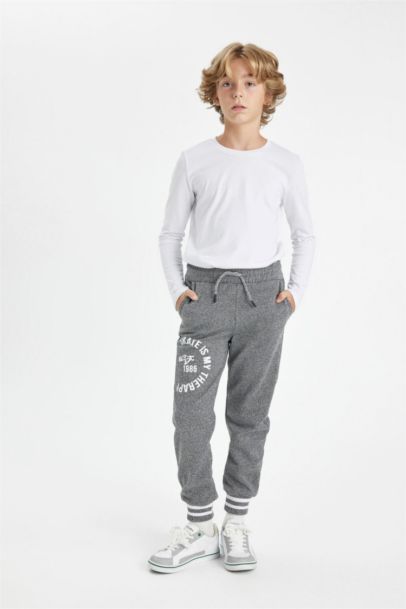 Boy Printed Elastic Waist Jogger Sweatpants
