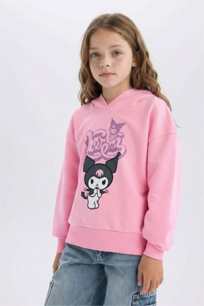 Hatsune Miku Oversize Geniş Kalıp Kapüşonlu Sweatshirt Kız Çocuk