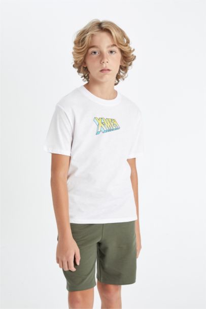 تيشيرت اولادي نص كم قصة عادية بطبعة من الخلف من X-Men