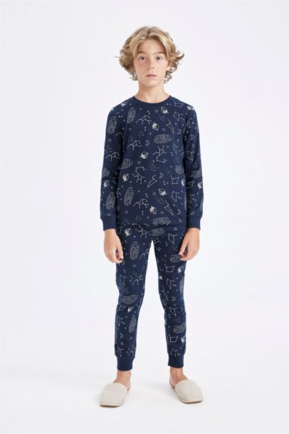 Boy Patterned 2 Piece Pajama Set