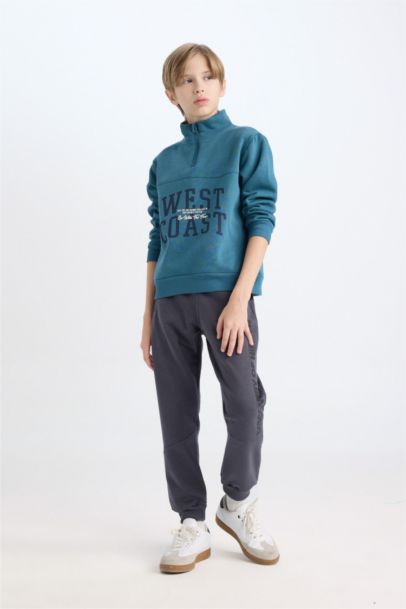 Pantalon de survêtement épais avec taille et chevilles élastiques pour garçon