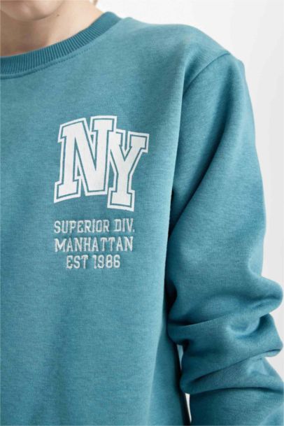 سويت شيرت ولادي قصة عادية بياخة مستديرة