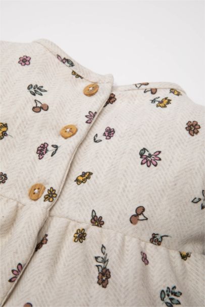 Robe en Jacquard Floral pour Bébé Fille