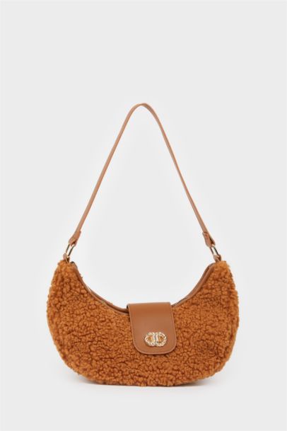 Kadın Suni Deri Pelüş Omuz Çantası