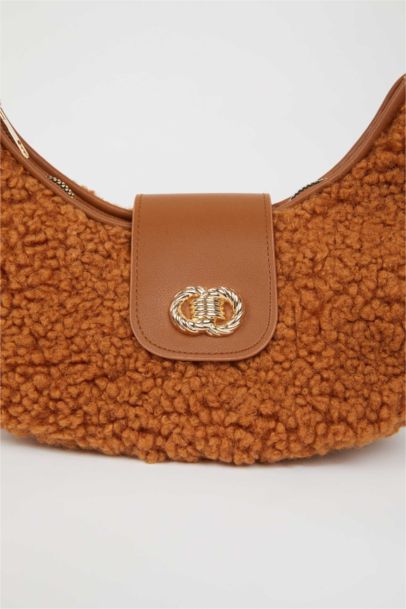 Kadın Suni Deri Pelüş Omuz Çantası