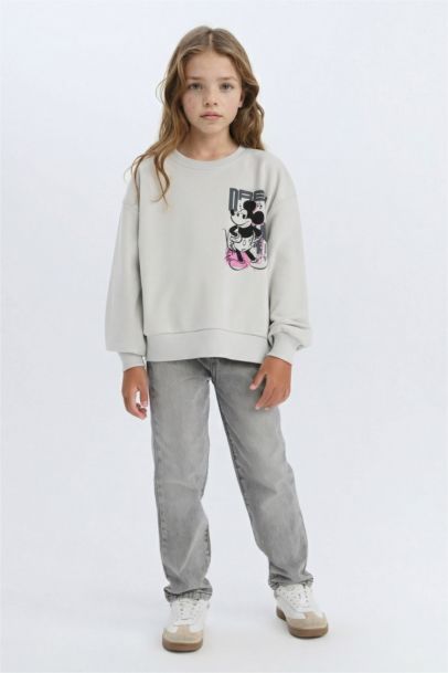 Sweat-shirt à Col rond Disney Mickey & Minnie pour Fille