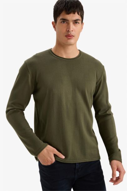 Pull en tricot à col rond Coupe décontractée