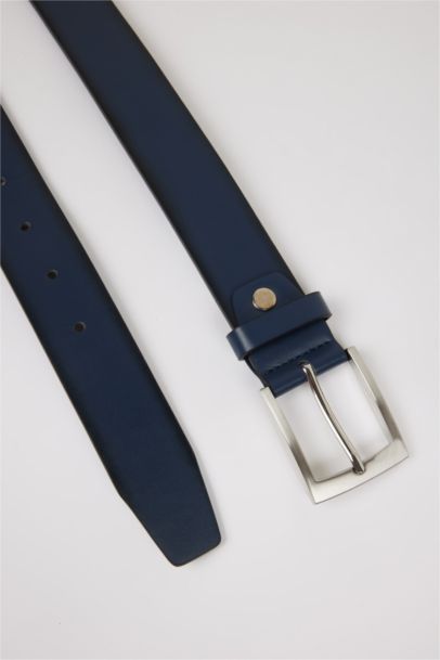 Erkek Suni Deri Jean Kemeri