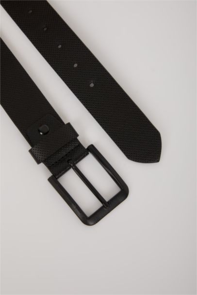 Erkek Suni Deri Jean Kemeri