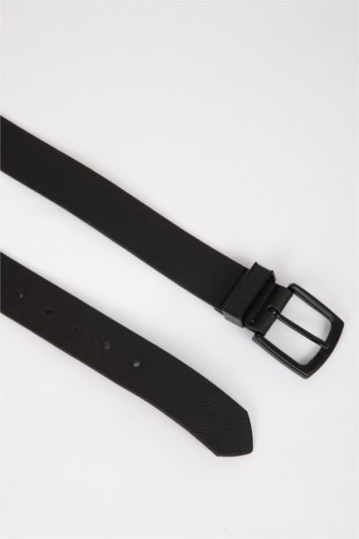 Man Faux Leather Belt
