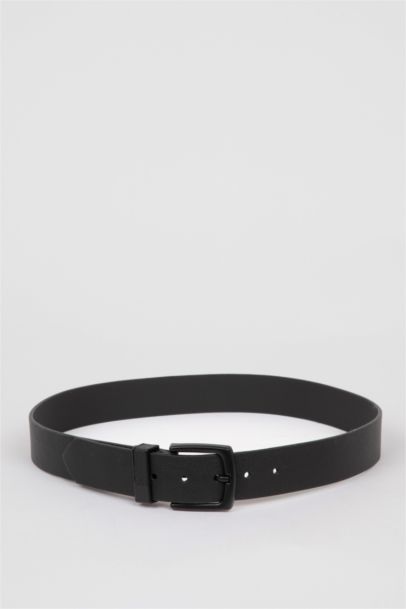 Man Faux Leather Belt