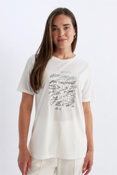 T-Shirt coupe régulière Col Rond