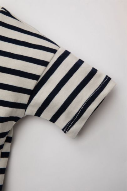 Baby Girl Crew Neck Striped T-Shirt