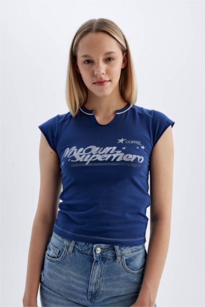 Slim Fit Crew Neck Short Sleeve T-Shirt