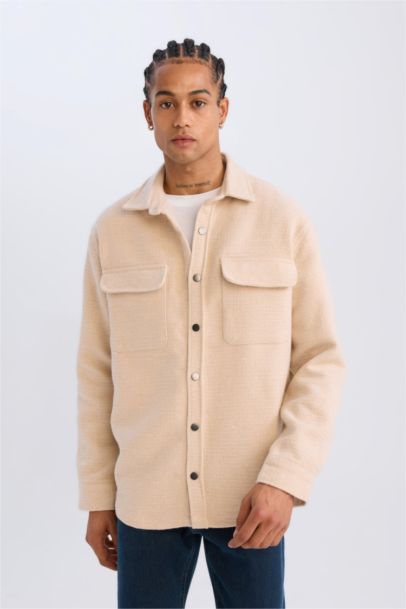 جاكيت قميص قصة عادية بياخة بولو