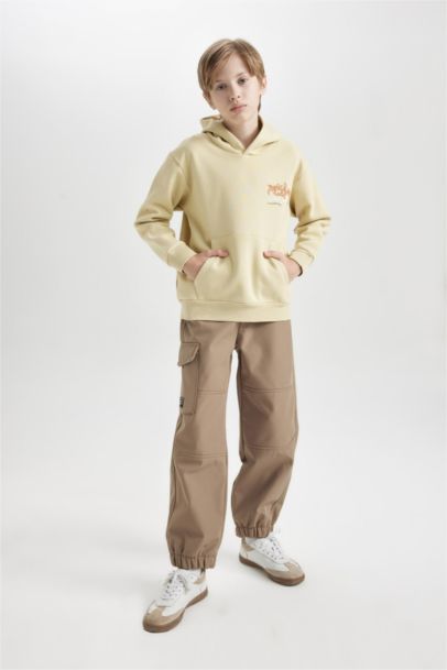 بنطلون اولادي جوجر فيت قطيفة بجيب كارجو