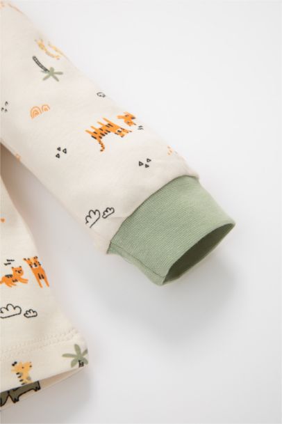 Pyjama à manches longues et bas à motifs Safari pour bébé garçon