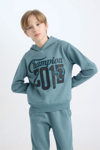 Boy Sweatshirt Elastic Waist Sweatpants 2 Piece Set