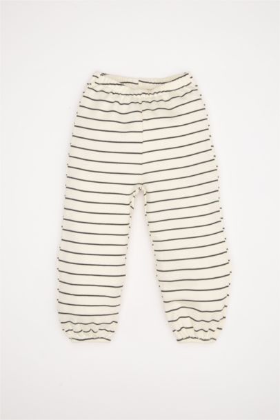 2 piece Regular Fit Crew Neck Striped Knitted Pyjamas