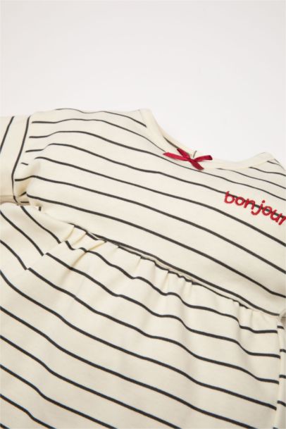 2 piece Regular Fit Crew Neck Striped Knitted Pyjamas