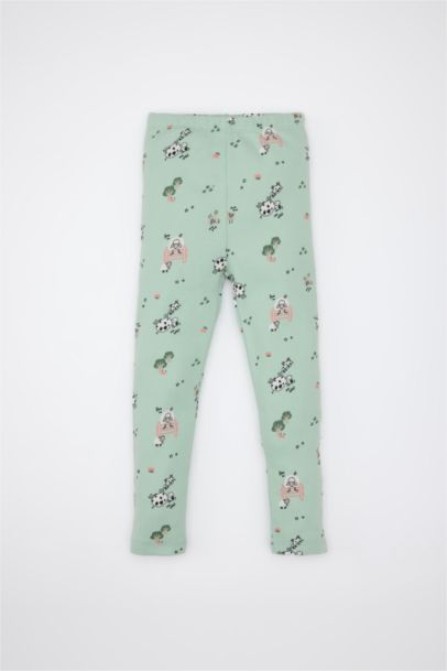 Baby Girl Animal Patterned 2 Piece Pajama Set