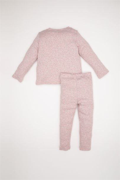 Pyjama à pois Col rond avec manches longues et pantalon long pour BéBé Fille