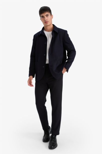 بنطلون قصة عادية ضيقة برجل عادية