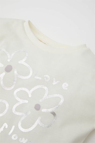 Baby Girl Crew Neck Floral T-Shirt