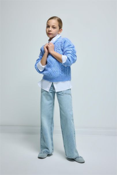 Girl Wide Leg Pocketed Trousers