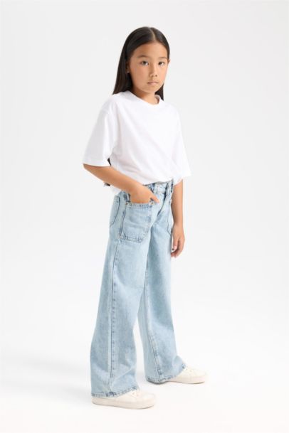 Girl Wide Leg Pocketed Trousers