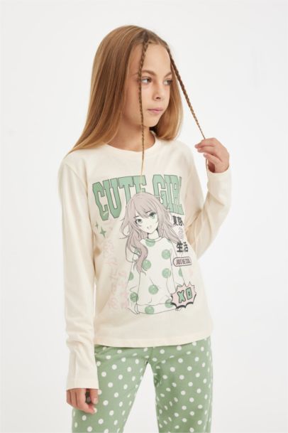 Girl Printed 2 Piece Pajama Set