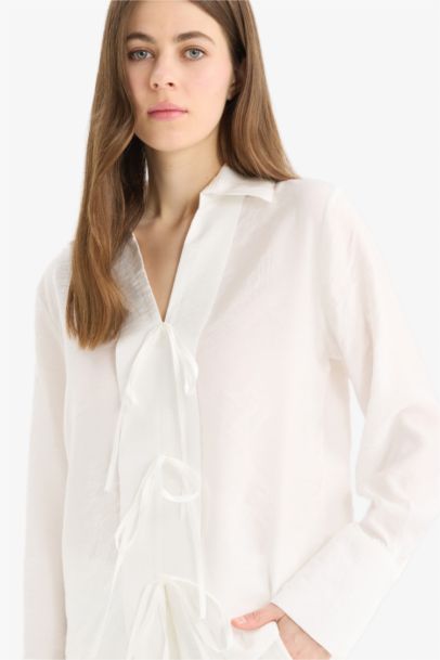 Regular Fit Round Collar modal Long Sleeve Shirt