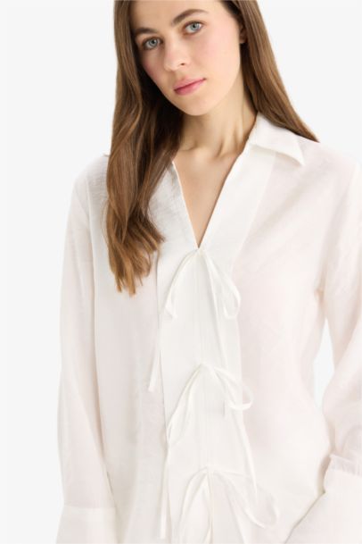 Regular Fit Round Collar modal Long Sleeve Shirt