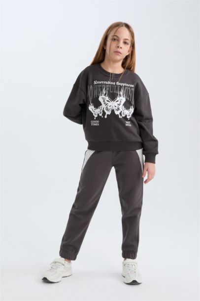 بنطلون سويت بانتس بناتي جوجر بأستك من تحت ببطانة ناعمة